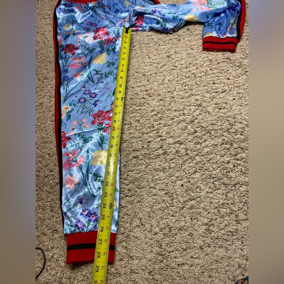 Missguided Floral Print Satin Rib Detail Jogger Women’s sz US 2 - Picture 2 of 7